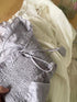 Women Vintage Ruffle Tie Latern Flare Sleeves Tops